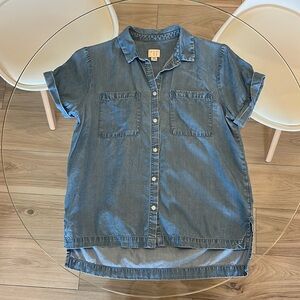 A New Day Denim Button Top
